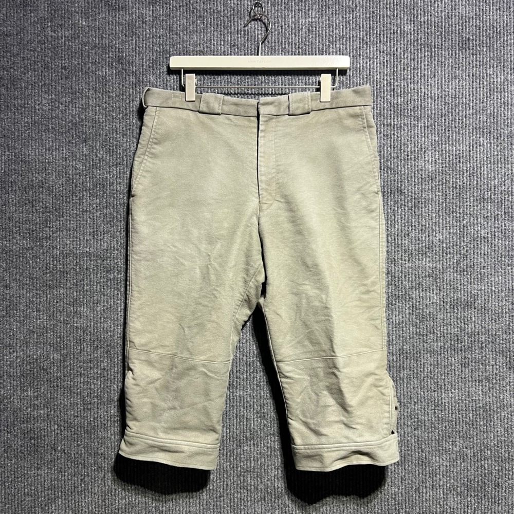 Vintage Barbour Breeks Mens 34 Olive Moleskin Cropped Hunting Trousers A425 Eng